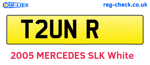 T2UNR are the vehicle registration plates.