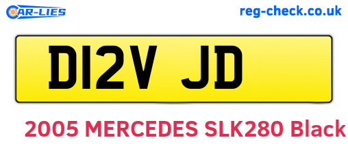 D12VJD are the vehicle registration plates.
