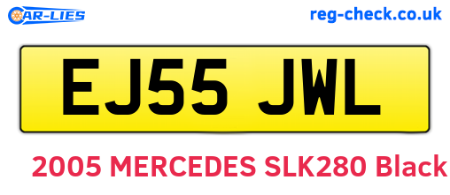 EJ55JWL are the vehicle registration plates.
