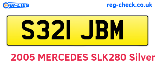 S321JBM are the vehicle registration plates.