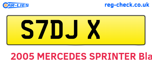 S7DJX are the vehicle registration plates.