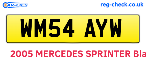 WM54AYW are the vehicle registration plates.