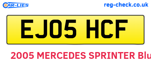 EJ05HCF are the vehicle registration plates.