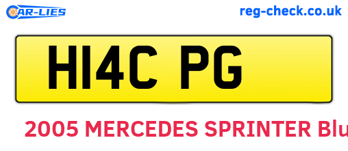 H14CPG are the vehicle registration plates.