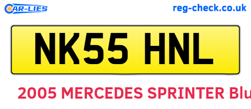 NK55HNL are the vehicle registration plates.
