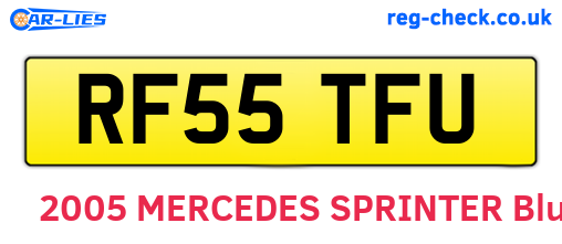 RF55TFU are the vehicle registration plates.
