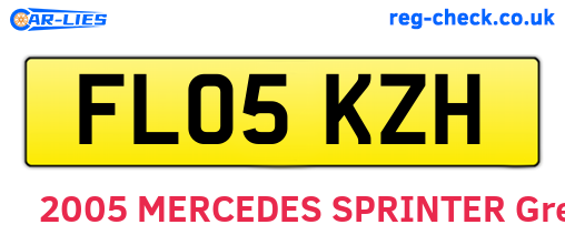 FL05KZH are the vehicle registration plates.
