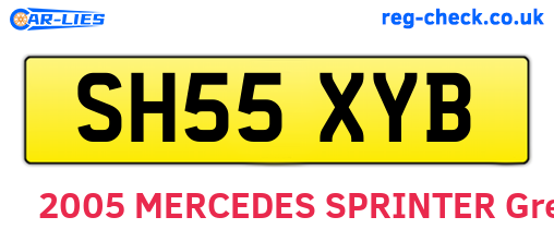 SH55XYB are the vehicle registration plates.