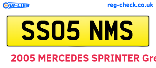 SS05NMS are the vehicle registration plates.