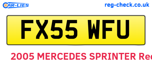 FX55WFU are the vehicle registration plates.