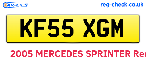 KF55XGM are the vehicle registration plates.