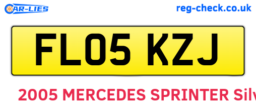 FL05KZJ are the vehicle registration plates.