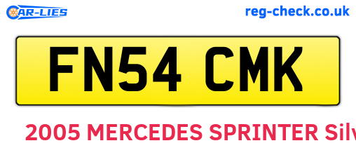FN54CMK are the vehicle registration plates.