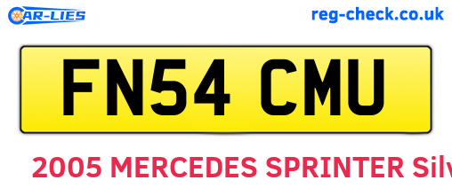 FN54CMU are the vehicle registration plates.