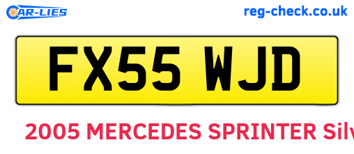 FX55WJD are the vehicle registration plates.