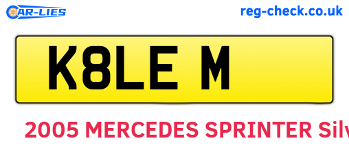 K8LEM are the vehicle registration plates.