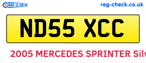 ND55XCC are the vehicle registration plates.