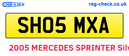 SH05MXA are the vehicle registration plates.