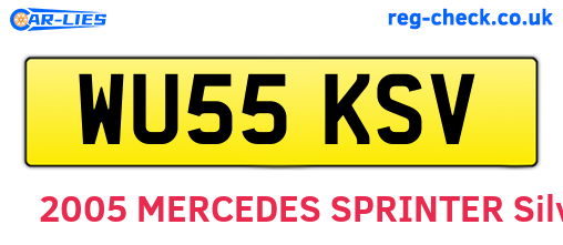 WU55KSV are the vehicle registration plates.