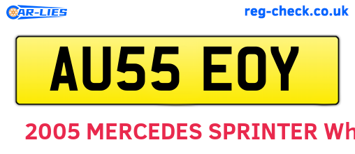 AU55EOY are the vehicle registration plates.