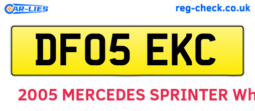 DF05EKC are the vehicle registration plates.