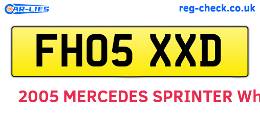 FH05XXD are the vehicle registration plates.
