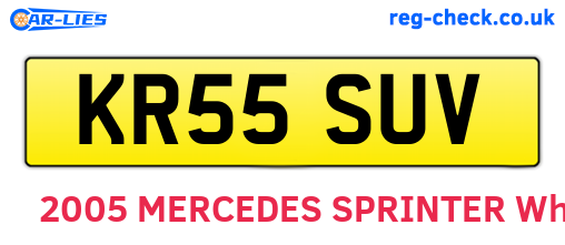 KR55SUV are the vehicle registration plates.
