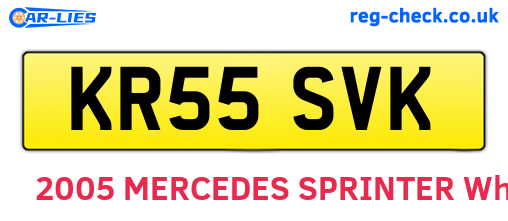 KR55SVK are the vehicle registration plates.