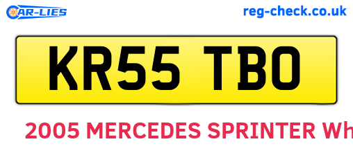 KR55TBO are the vehicle registration plates.