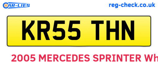 KR55THN are the vehicle registration plates.