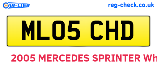 ML05CHD are the vehicle registration plates.