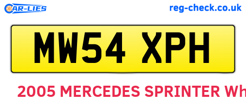 MW54XPH are the vehicle registration plates.