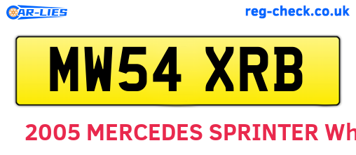 MW54XRB are the vehicle registration plates.