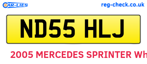 ND55HLJ are the vehicle registration plates.