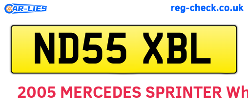 ND55XBL are the vehicle registration plates.