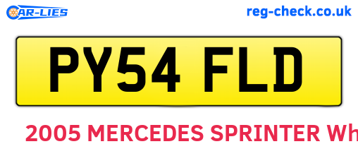 PY54FLD are the vehicle registration plates.