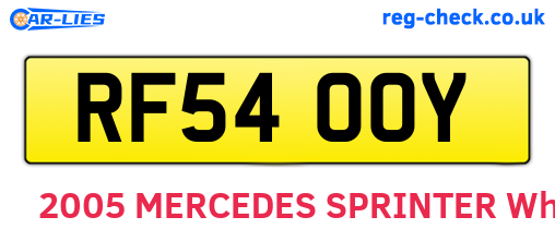 RF54OOY are the vehicle registration plates.