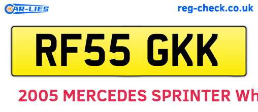 RF55GKK are the vehicle registration plates.