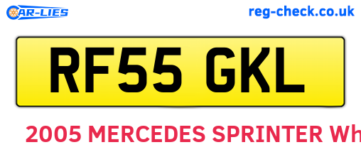 RF55GKL are the vehicle registration plates.