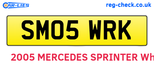 SM05WRK are the vehicle registration plates.