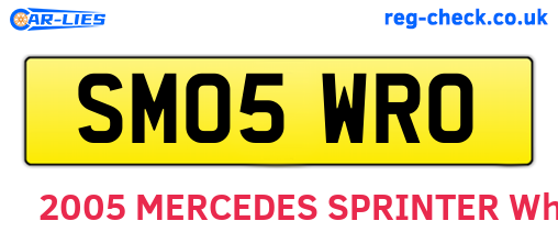 SM05WRO are the vehicle registration plates.