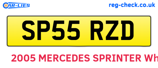 SP55RZD are the vehicle registration plates.