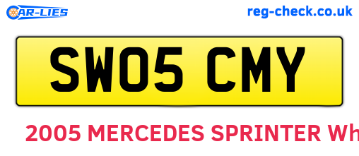 SW05CMY are the vehicle registration plates.