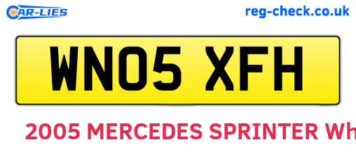 WN05XFH are the vehicle registration plates.