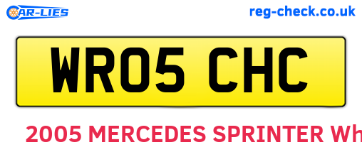 WR05CHC are the vehicle registration plates.