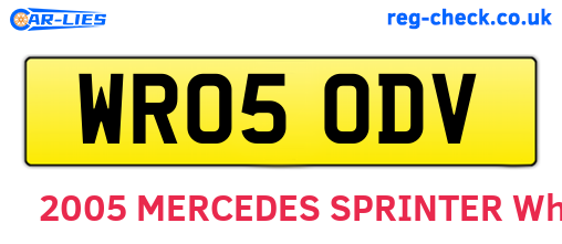 WR05ODV are the vehicle registration plates.