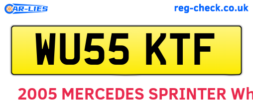 WU55KTF are the vehicle registration plates.