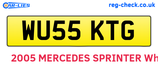 WU55KTG are the vehicle registration plates.