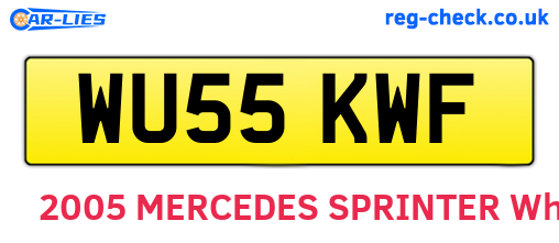 WU55KWF are the vehicle registration plates.