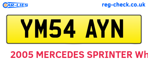 YM54AYN are the vehicle registration plates.